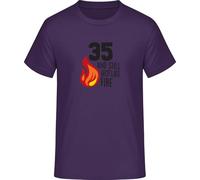 35 and Still Hot Like Fire T-Shirt, Urban Purple, S