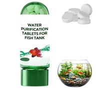 35 balls Powerful Aquarium Water Purification Tablets, Quick Clear Fish Tank Cleaner, Water Purifying Tablets For Fish Tanks Removes Turbidity & Impurities For Clear Healthy Aquarium (35 balls)