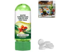35 Balls Powerful Aquarium Water Purification Tablets,Quick Clear Fish Tank Cleaner,Waters Purifying Tablets For Fish Tanks Removes Turbidity & Impurities For Clear Healthy Aquarium,Water Balls