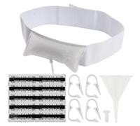35'' Concealed Urine Test Kit with Silicone Funnel & 10 Temp Strips, Comfortable Storage Belt with Catheter & Lightweight Urine Bag for Tests, Travel and Emergencies (White, Size M)