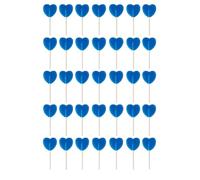 35 Heart-Shaped Blue Raspberry Lollipops - Individually Wrapped Sweet Lollies | Bulk Party Bag Filler, Valentine’s Day, Weddings, Birthday Treats | Gluten-Free, Vegan & Vegetarian Snacks