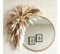35 Inch Natural Dried Flower Wall Hanging, Boho Pampas Grass Wall Decor Kit, DIY Wedding Arch Floral Arrangement for Bedroom, Salon and Entryway Decor (Boho Horizon)
