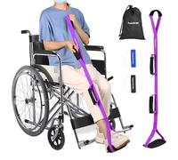 35 Inches Long Leg Lifter Strap with Padded Handgrips and Feet Loop,Rigid Leg Lifter Hip&Knee Replacement Surgery Recovery Kit,Foot Lifter Easily Get in and Out of Bed,Car,Wheelchair