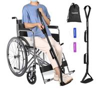 35 Inches Long Rigid Leg Lifter with Padded Loops for Hands and Feet,Leg Lifter Strap Hip&Knee Replacement Surgery Recovery Kit,Foot Lifter Easily Get in and Out of Bed,Car,Wheelchair
