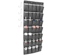 35 Large Mesh Pockets Over The Gate Shoe Rack Organiser with 4 Hooks Hanging Shoe Rack Storage Wall Mounted Over Door Organiser for Kitchen Bedroom Bathroom Closet Home Miscellaneous Storage