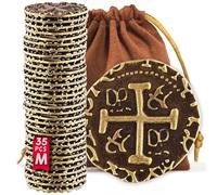 35 Medium Bronze Metal Pirate Coins, Treasure Coin Set, Diam.: 22 mm