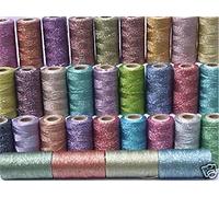 35 Metallic Embroidery Machine Thread Spools,35 Different Colour 400 Yards Each, High Quality