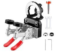 35 mm Concealed Hinge Jig, Aluminum Alloy Door Hinge Positioning Jig, Adjustable Nut for Board Thickness, Hidden Hole Locator