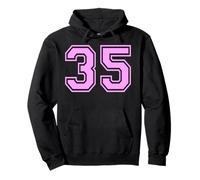 35 Number Thirty-Five Sports Varsity College Girl Matching Pullover Hoodie