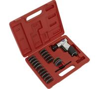 35 PACK 50mm AIR Mini Sander & Discs Kit - 1/4" BSP - Car Bodywork Smart Repair