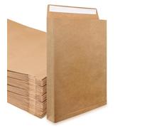 35 Pack C4 Envelopes Peel and Seal, 180gsm A4 Brown Envelopes 40mm Expanding Gusset Cardboard Envelope Large Kraft Envelope for Office Home School (335 x 238 x 40mm)
