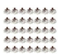 35 Pack Pre Lubed Linear Mechanical Keyboard Switches With 3 Pin Design For Hot Swappable Boards Smooth Gaming Typing Black Red Brown Yellow Blue(Brown)