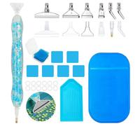 35 Pcs Diamond Art Pens Kits, SENHAI Luminous 5D Diamond Paint Accessories Tools Stainless & Plastic Tips Diamond Paint Pen for DIY Painting Crafts Nail Art
