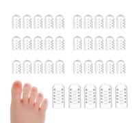 35 Pcs Gel Toe Protectors, Silicone Toe Protectors for Women Men, Breathable Big and Little Caps for Running, Walking, Prevent Blister, Corn, Calluses, Prevent Friction Injury, Pain Relief
