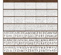 35 Pcs Letter Stencils for Painting 4 x 7 Inch Reusable Plastic Small Number and Alphabet Stencils for Crafts, Journal Notebook, Diary, Scrapbook Decor Supplies