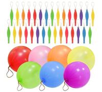 35 PCS Punch Balloons Punch Balloons for Party Bags Large Balloons Balloons for Kids with Elastic Band Big Balloons Great for Party Games or Outdoor Entertainment Party Game Prizes