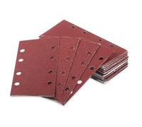 35 Pcs Sanding Sheets for Electric Sander Sheets Pads, Hook and Loop Sander Pads, Rectangular Sandpaper with 8 Holes for Wood Metal Plastic Polish, Assorted 400/600/800/1000/1200/1500/2000 Grit