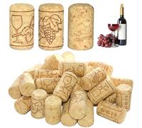 35 Pcs Wine Corks, 38 * 21mm Cork Stopper Natural Wooden Corks, Wooden Straight Cork Stoppers for Wine, Beer, and Liquor Bottles