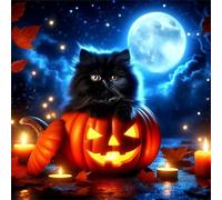 35 Piece Jigsaw Puzzle for Adults,Black Cat Pumpkin 5 x 5 Inches DIY Educational Game Challenge puzzle for adults teens decoration puzzles Suitable Wall Decoration Gifts Relax