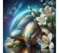35 Piece Jigsaw Puzzle for Adults,Space Lily Eggs 5 x 5 Inches DIY Educational Game Challenge puzzle for adults teens decoration puzzles Suitable Wall Decoration Gifts Relax