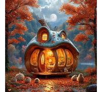 35 Piece Jigsaw Puzzles for Adults Autumn Frog Cottage, Educational Games, Impossible Hard Difficult Challenging, Relaxation Jigsaw Puzzles for Adults 35 Pieces 11.8x11.8 inch