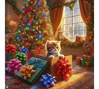 35 Piece Jigsaw Puzzles for Adults Box Cat, Impossible Puzzle for adults, Challenging Adult jigsaw puzzles 35 pieces, puzzle Classic Educational Games, Fun Activity for Family