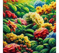 35 Piece Jigsaw Puzzles for Adults Waterdrop Flower, Impossible Puzzle for adults, Challenging Adult jigsaw puzzles 35 pieces, puzzle Classic Educational Games, Fun Activity for Family