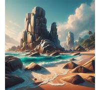 35 Piece Jigsaw Puzzles for Adults Waves Reefs, Educational Games, Impossible Hard Difficult Challenging, Relaxation Jigsaw Puzzles for Adults 35 Pieces 11.8x11.8 inch