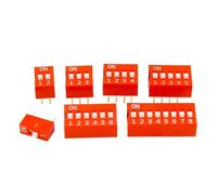 35 pieces/lot Dip switch kit, boxed 1 2 3 4 5 6 8-way 2.54mm toggle switch, red push switch, 5 piece combination set each