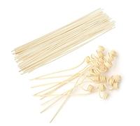 35 Pieces Rattan wood diffuser sticks, 3x300mm Natural & 2x230mm Half Curved Replacement Refill Sticks for Room Office Oil Fragrance Diffuser