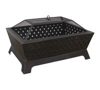 35" Rectangular Outdoor Fire Pit, Antique Bronze Effect - DG44