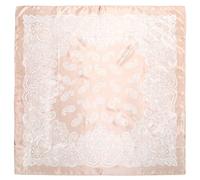 35” Satin Large Head Scarves Silk Bandana Like Neck Scarf Hair Sleeping Wraps Lightweight Satin Silk Scarfs for Women, Beige Cashew, 35 IN