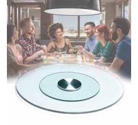 35" Tabletop Turntable 20" 24" Lazy Susan Display Plate 27" 31" 35" Explosion Proof Tempered Glass Rotating Tray 360° Swivel Serving Plate for Easy to Share All Food (Size : 70cm/27)