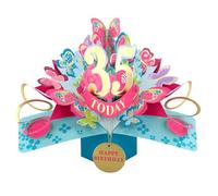 35 Today Happy 35th Birthday Pop-Up Greeting Card Love Kate's Pop Up Cards Her Design POP236MC35