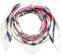 35" Women Silk Feeling 90 cm Square Hair Neck Sleeping Scarf Seashell Persian Rose Royal Court Jewels