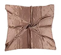 35" Womens Large Satin Square Scarf Silk Feeling Hair Wrapping Gift Headscarf Scarves, Brown, One Size