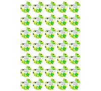 35 x Best of Luck Clover Edible Wafer or Icing Cupcake Topper Fun Celebration Party Cake Decorations Perfect For Brownies Cookies Muffins & More!… (Edible Wafer Card)