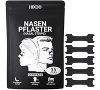 35 x Black Premium Nose Plasters "Black Edition" | Nose Strips for Free Breathing in Everyday Life, at Night & Sports - Skin-Friendly, Without Active Ingredients