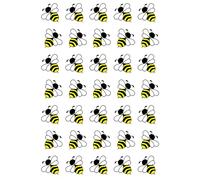 35 x Bumblebee Bee Single Edible Wafer or Icing Cupcake Topper Fun Animal Party Cake Decorations Perfect For Brownies Cookies Muffins & More! (Edible Wafer Card)