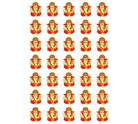 35 x Ganesh Chaturthi Edible Wafer or Icing Cupcake Toppers Hindu Festival Party Cake Decorations Perfect For Brownies Cookies Muffins & More! (Edible Wafer Card)
