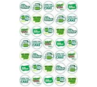 35 x Macmillan Cancer Awareness Mix Edible Wafer or Icing Cupcake Topper Fun Charity Party Cake Decorations Perfect For Brownies Cookies Muffins & More!… (Edible Wafer Card)