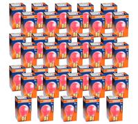 35 X Osram Light Bulbs 11 Watt E27 Colorful Red Indoor & Outdoor Dimmable Lamps