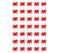 35 x Welsh Dragon Edible Wafer or Icing Cupcake Toppers St David's Day Party Cake Decorations Perfect For Brownies Cookies Muffins & More! (Premium Icing Sheet)