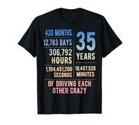 35 Years Married Funny 35th Wedding Anniversary T-Shirt