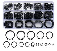 350 Pcs Circlips Set, E-Clips Snap Rings, External Retaining Ring Assortment Set, C-Clips, Snap Circlips Washer Split Buckle Washers, M4-M28