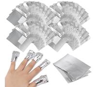 350 Pcs Foil Nail Wraps,Nail Foils for Gel Nails,Nail Remover Foils,Nail Wraps for Fast & Gentle Soak Off Gel Polish Removing,With Lint-Free Cotton Pads,Nail Foil Aluminium Wraps Remover