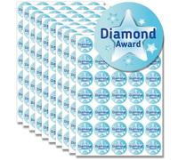 350 Reward Stickers for Children to Motivate and Praise - 32mm Diameter Stickers - Premium Quality - Fully Recyclable - Easy to Peel - Diamond (Diamond)