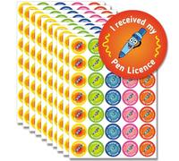 350 Reward Stickers for Children to Motivate and Praise - 32mm Diameter Stickers - Premium Quality - Fully Recyclable - Easy to Peel (I RECEIVED MY PEN LICENCE)