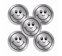 350 Silver Smile Childrens Pupils School Praise Teachers Reward Stickers 25mm Primary Teaching Services