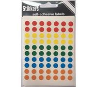350 Sticky Coloured Dots 8Mm Stickers Easy Peel Self Adhesive Colour Coding Sticky Dots In Assorted Colours Round Labels Circle Stickers